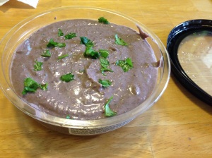 I chose to make black bean hummus because it is my favorite. I followed the steps above, then added chopped cilantro from the garden, and a few jalapenos for a kick. 